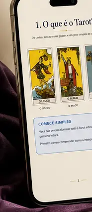Prévia da introdução ao Tarot no celular